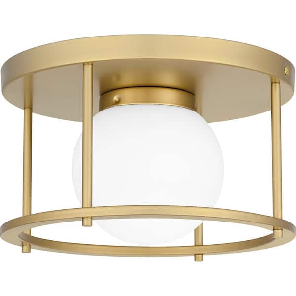 Quoizel Morehouse 10 in. 1-Light Soft Gold Flush Mount