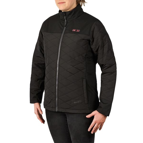 Milwaukee Women's X-Large M12 12-Volt Lithium-Ion Cordless AXIS Black  Heated Quilted Jacket Kit with (1) Battery and Charger 233B-21XL