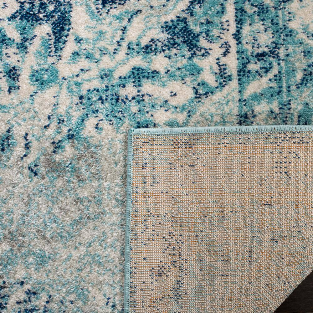 Chic Metro-Mod Ivory/Blue Synthetic 9' x 12' Area Rug