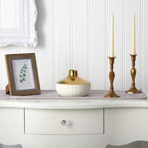 5.5 in. Elegance Ceramic Decorative Vase with Gold Accents