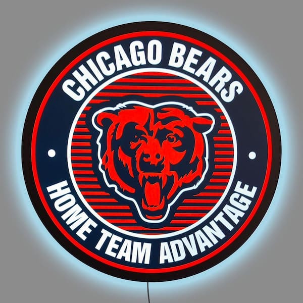 Chicago Bears Home Team Advantage 24 in. LED Lighted Sign