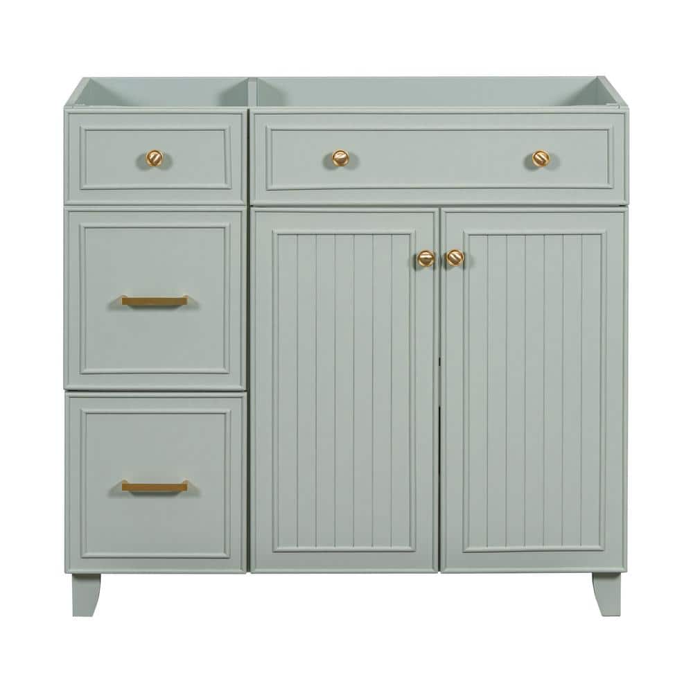 36 in. W x 18 in. D x 33 in. H Bath Vanity Cabinet without Top in Green