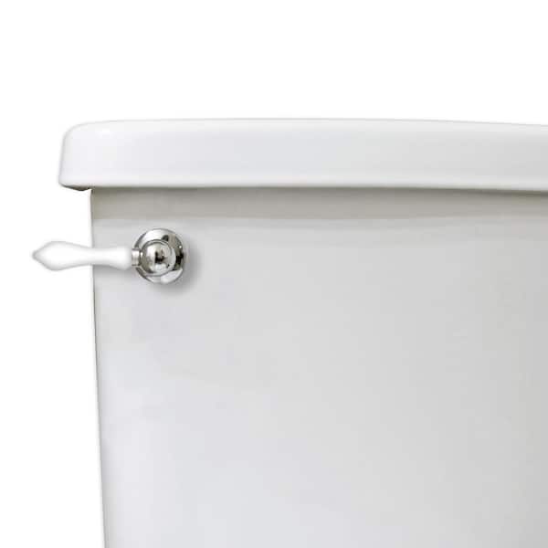 DANCO Universal Decorative Toilet Tank Lever Handle in Chrome with White Handle
