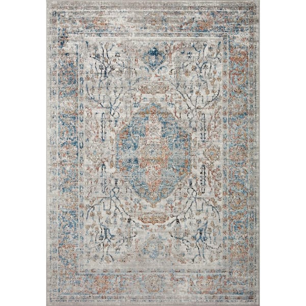 LOLOI II Bianca Stone/Multi 7 ft. 11 in. x 10 ft. 6 in. Contemporary Area Rug