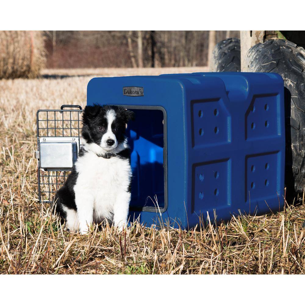Extra Large Blue Durable Dog Kennel with Secure Lock