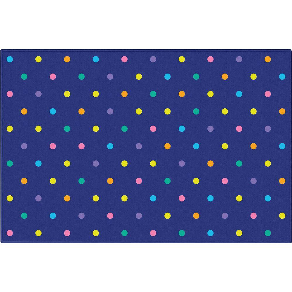 Well Woven Crayola Polka Dot Blue 3 ft. 3 in. x 5 ft. Area Rug CRA11A