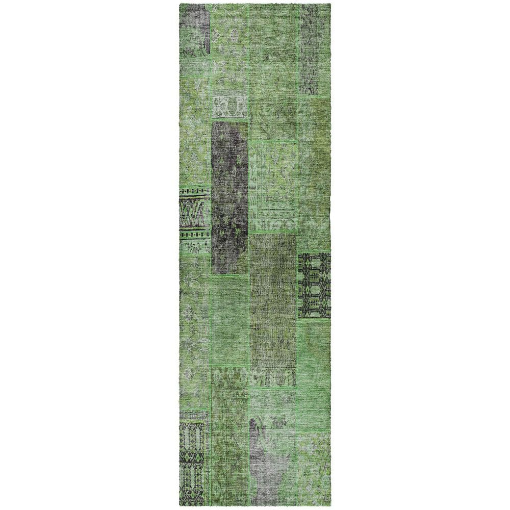 Dream Shag Premium Machine Washable Abstract ADS669 Green 2 ft. x 7 ft. Runner Rug price history on PriceWatchPro