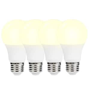 40-Watt Equivalence A19 6W Non-Dimmable Dusk to Dawn LED Light Bulb E26 Base Daylight White 5000K (4-Pack)