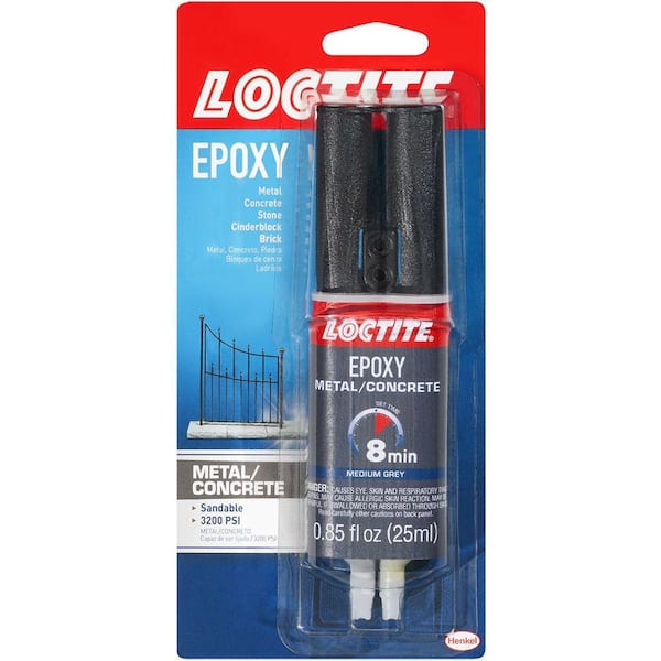 Loctite Metal and Concrete 8 Minute Epoxy 0.85 oz. Grey Syringe (each)