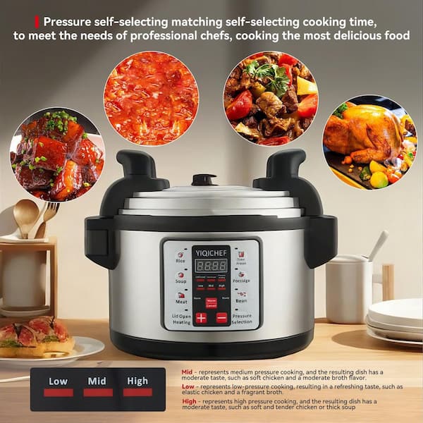 LAIFUCAM 15.8 qt. Stainless Steel Nonstick Electric Pressure