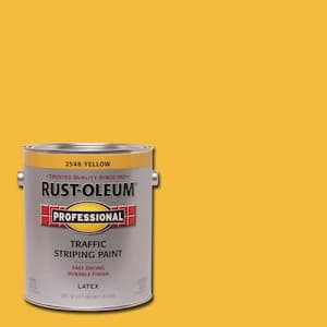 1 gal. Flat Yellow Exterior Traffic Striping Paint (2-Pack)