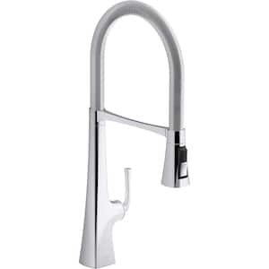 Graze Single-Handle Standard Kitchen Faucet in Polished Chrome