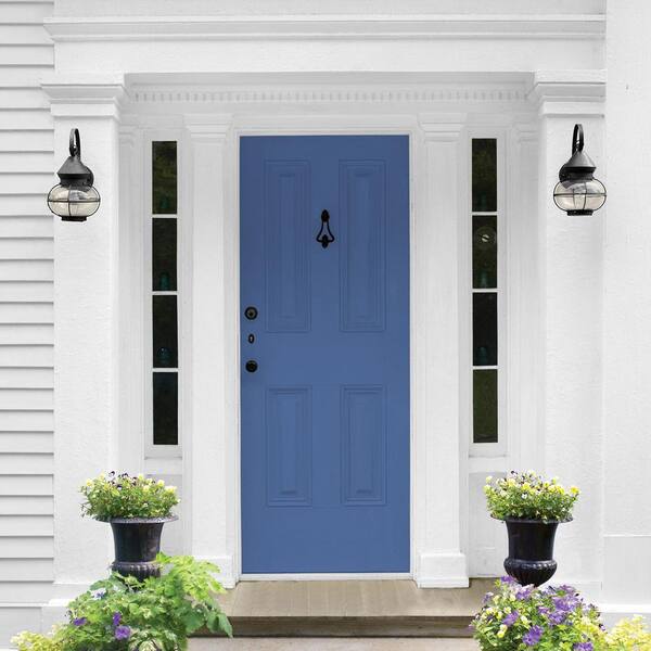 Glidden Premium 1 gal. PPG1166-6 Blue Odyssey Semi-Gloss Exterior