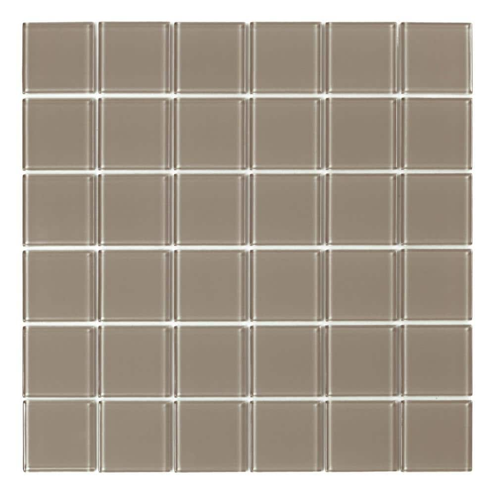 Take Home Sample - Oak Taupe 4 in. x 4 in. Glass Peel and Stick Wall Mosaic Tile (0.11 sq.ft./ 1-pack) -  SpeedTiles, SAM-IG200OAK572