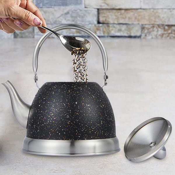 Rorence 3 Quart Whistling Tea Kettle: Stainless Steel Tea Pot with Cap –  Rorence Store