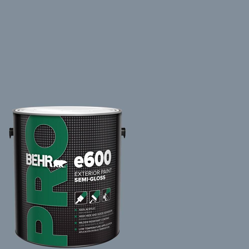 BEHR PRO 1 gal. MQ520 Cold Steel SemiGloss Exterior Paint PR67301
