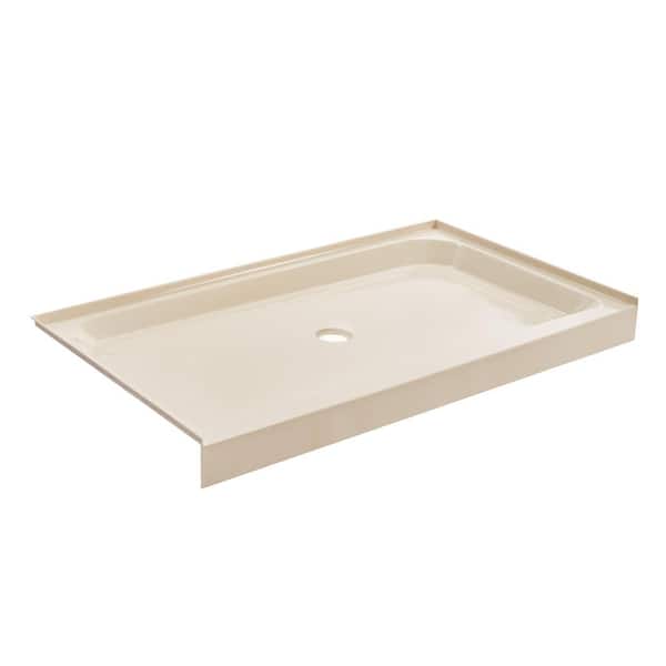 Swiss Madison Voltaire 60 in. L x 36 in. W Alcove Shower Pan Base with Center Drain in Biscuit