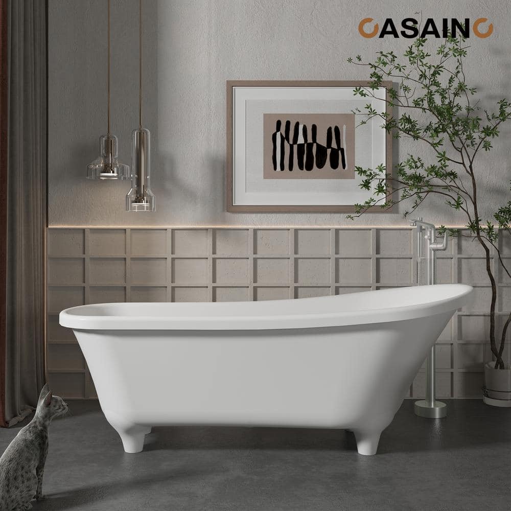 Brushed Nickel Freestanding Bathtub Faucet with Handshower