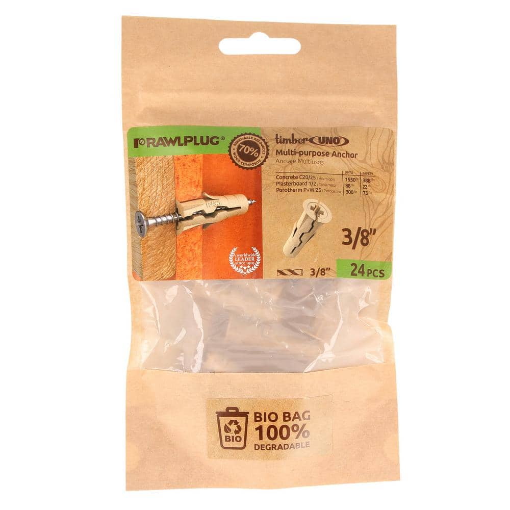 Uno Timber Multi-Purpose Drywall Anchors 3/8 22 lbs. (Bio Pack of 24) price history on PriceWatchPro