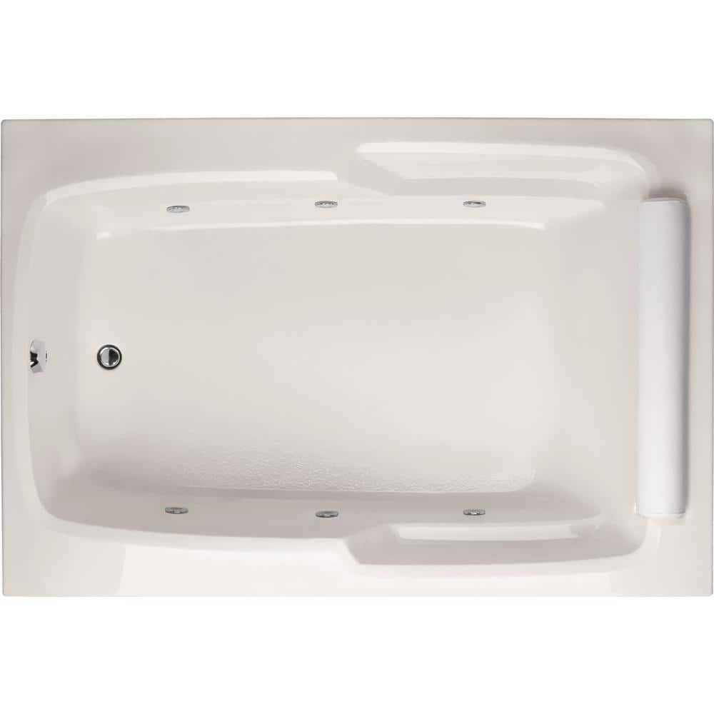 Duo 66 in. W. x 42 in. Rectangular Drop-In Whirlpool Bathtub with Reversible Drain in White price history on PriceWatchPro