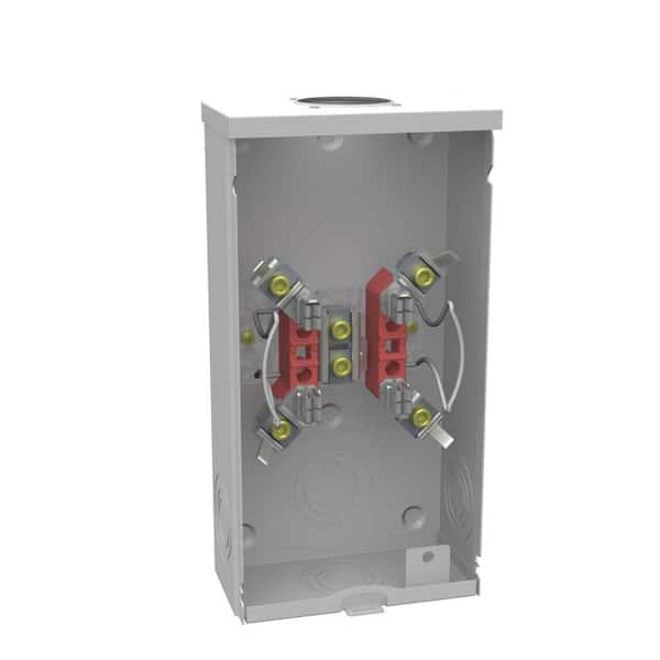 Milbank 200 Amp 4-Terminal Ringless Overhead Horn Bypass Meter Socket