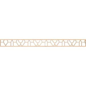 Whitechapel Fretwork 0.25 in. D x 46.375 in. W x 4 in. L Red Oak Wood Panel Moulding