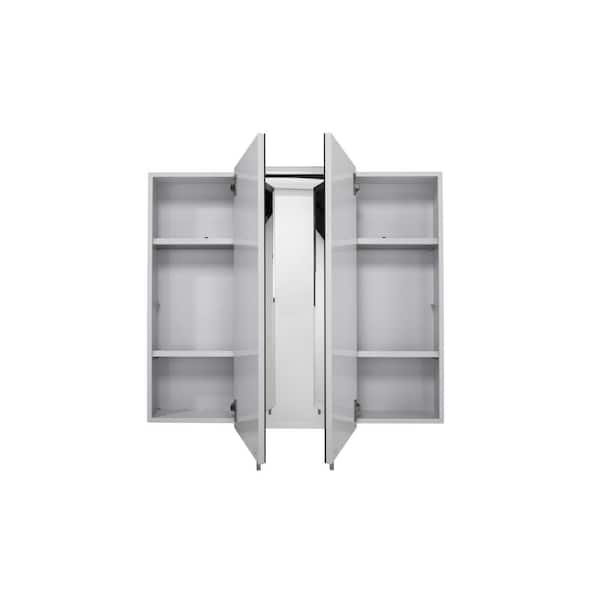 Croydex 36 in. W x 30 in. H x 5-1/4 in. D Frameless Tri-View