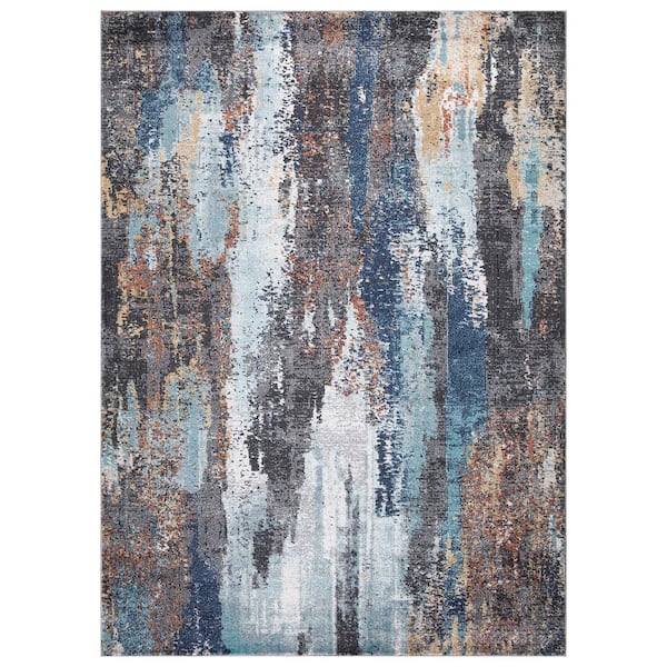 Concord Global Trading Vintage Collection Victoria Multi 7 ft. x 9 ft. Abstract Area Rug