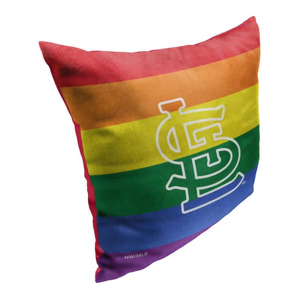 THE NORTHWEST GROUP MLB St L Cardinals Pride Series Printed Polyester Throw Pillow 18 X 18