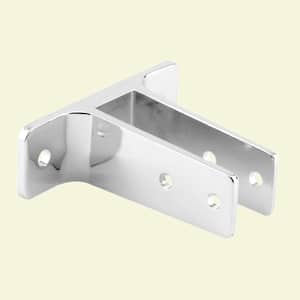 1 in. Panel Chrome Plated Finish Zinc Alloy 2-Ear Urinal Wall Bracket