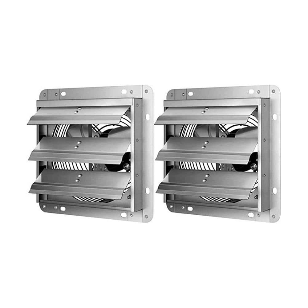 760 CFM 7 in. Silver Aluminum High Speed Gable Mount Shutter Exhaust Fan (S