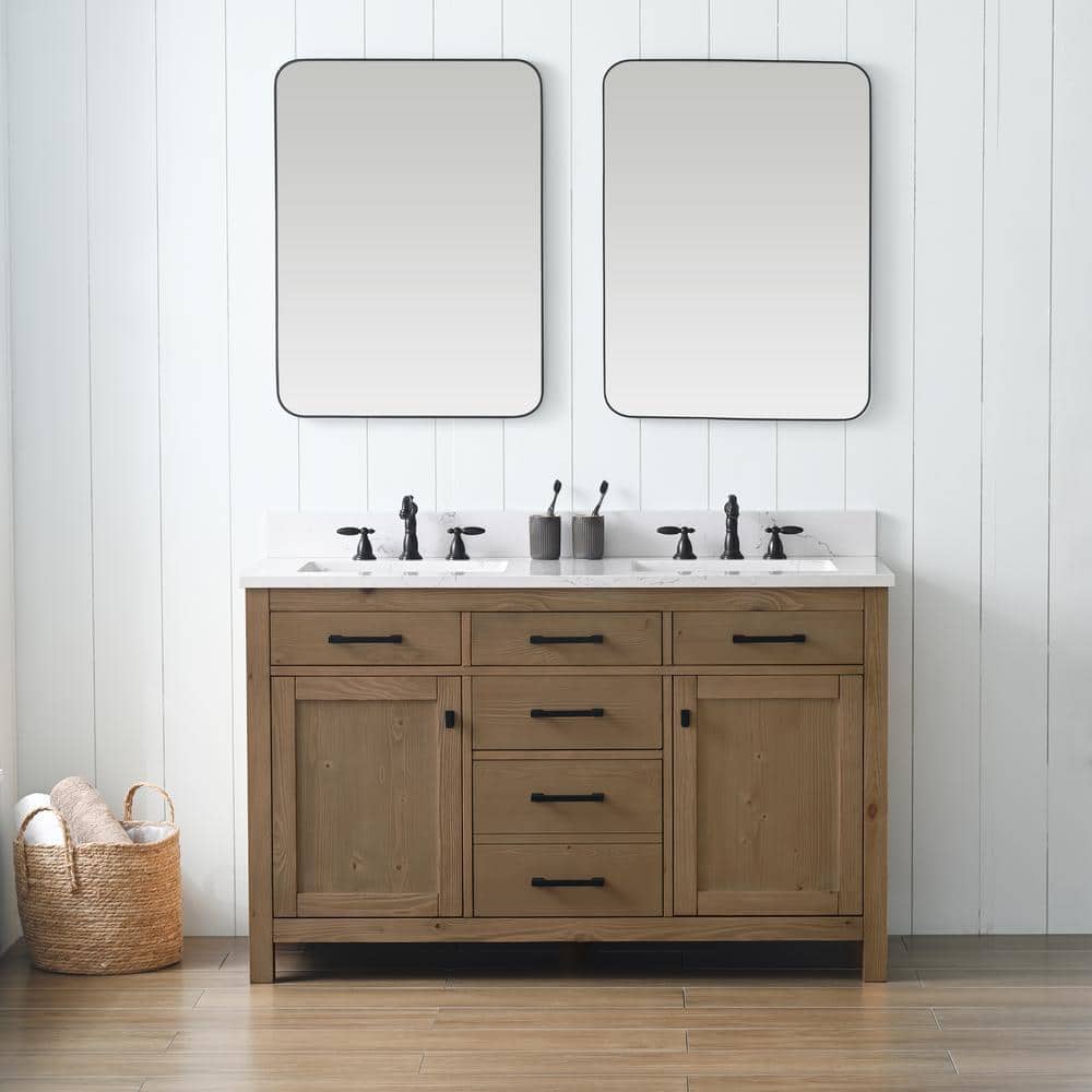 SUDIO Jasper 54 in. W x 22 in. D x 34 in. H Bath Vanity in Textured
