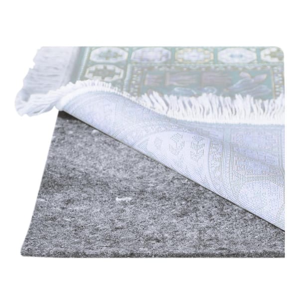 Non-Slip Grip Floor Protector Polyester Felt and Rubber Indoor Area Rug Pad with Coating, 4'x6', Neutral Grey - Blue Nile Mills