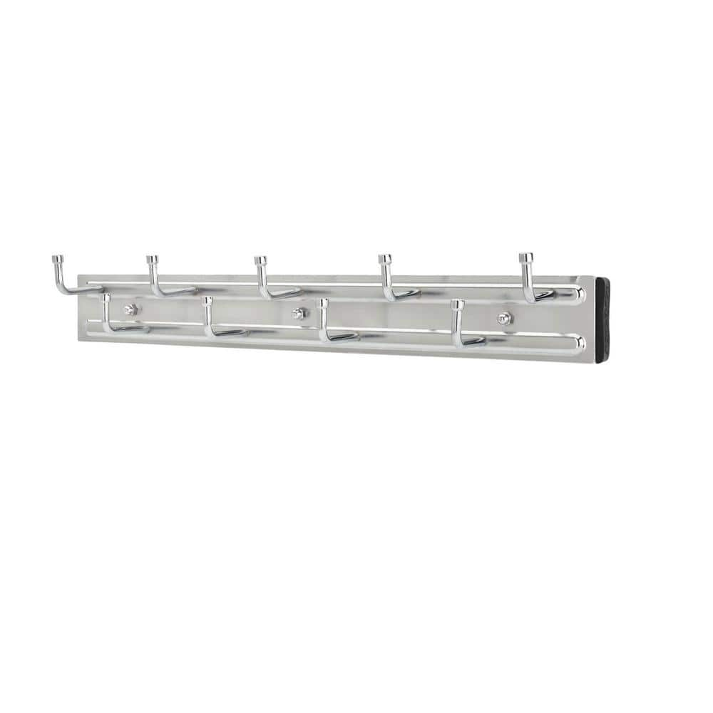 Rev-A-Shelf 9-Hooks Chrome Pull-Out Side Mount Belt Rack