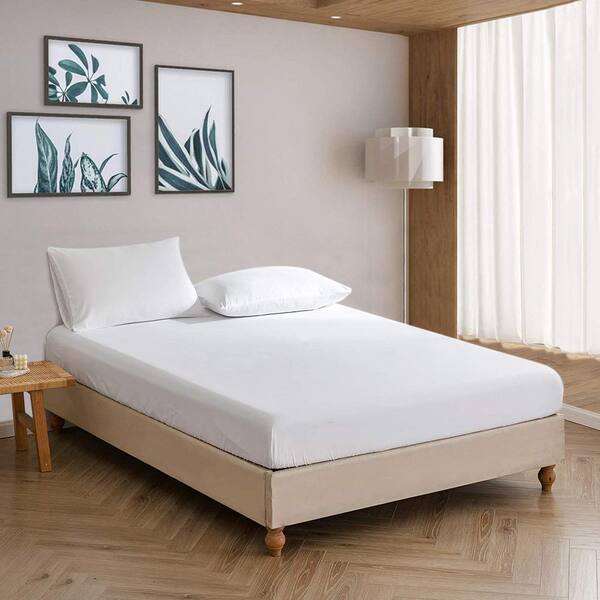 A1 Home Collections 3 Piece White Single Ply Long Staple 300 Thread Count 100 Organic Cotton Cal King A1hc Bed Sheet Set Fts05 Whtnw The Depot Single Ply Long Staple 300 Thread Count, White Single Bed Sheet Sets