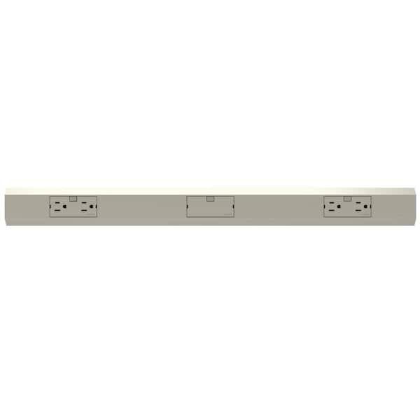 Legrand adorne Under Cabinet 27 in. 1-Channel Modular Track with 2 Outlets/1 Blank/1 Module Removal Tool