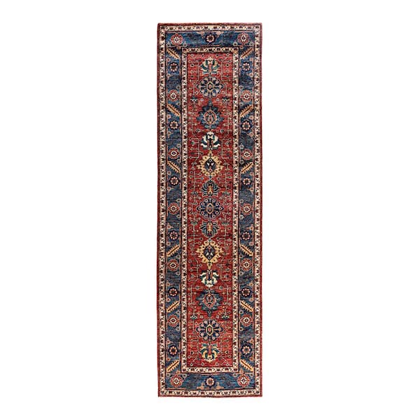 Serapi Red 3 ft. x 10 ft. Tribal Wool Indoor Area Rug