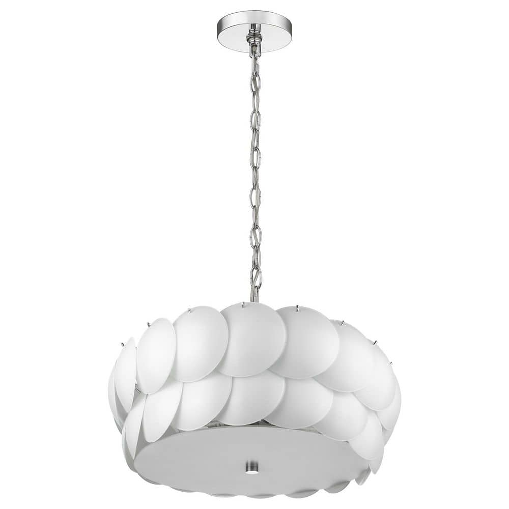 40-Watt 6-Light Chrome Pendant Light with Crystal, No Bulbs Included price history on PriceWatchPro