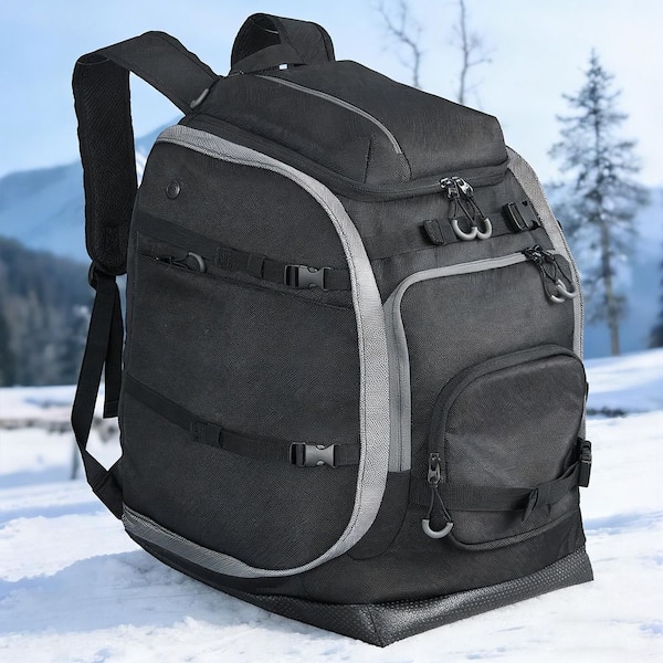 black skiing backpack laptop AUMTISC Ski Backpack, 25L Lightweight Snowboard Hydration Pack for Skiing, Snowboarding, Hiking, Traveling : Sports & Outdoors great fit on the back and free movement of the head even during difficult ascents or climbing Ski backpack Osprey Soelden 32L