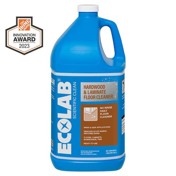 ECOLAB 1Gal. Hardwood and Laminate Floor Cleaner, Advanced No-Rinse Solution Safe for Wood, Laminate, Marble, Granite and Vinyl