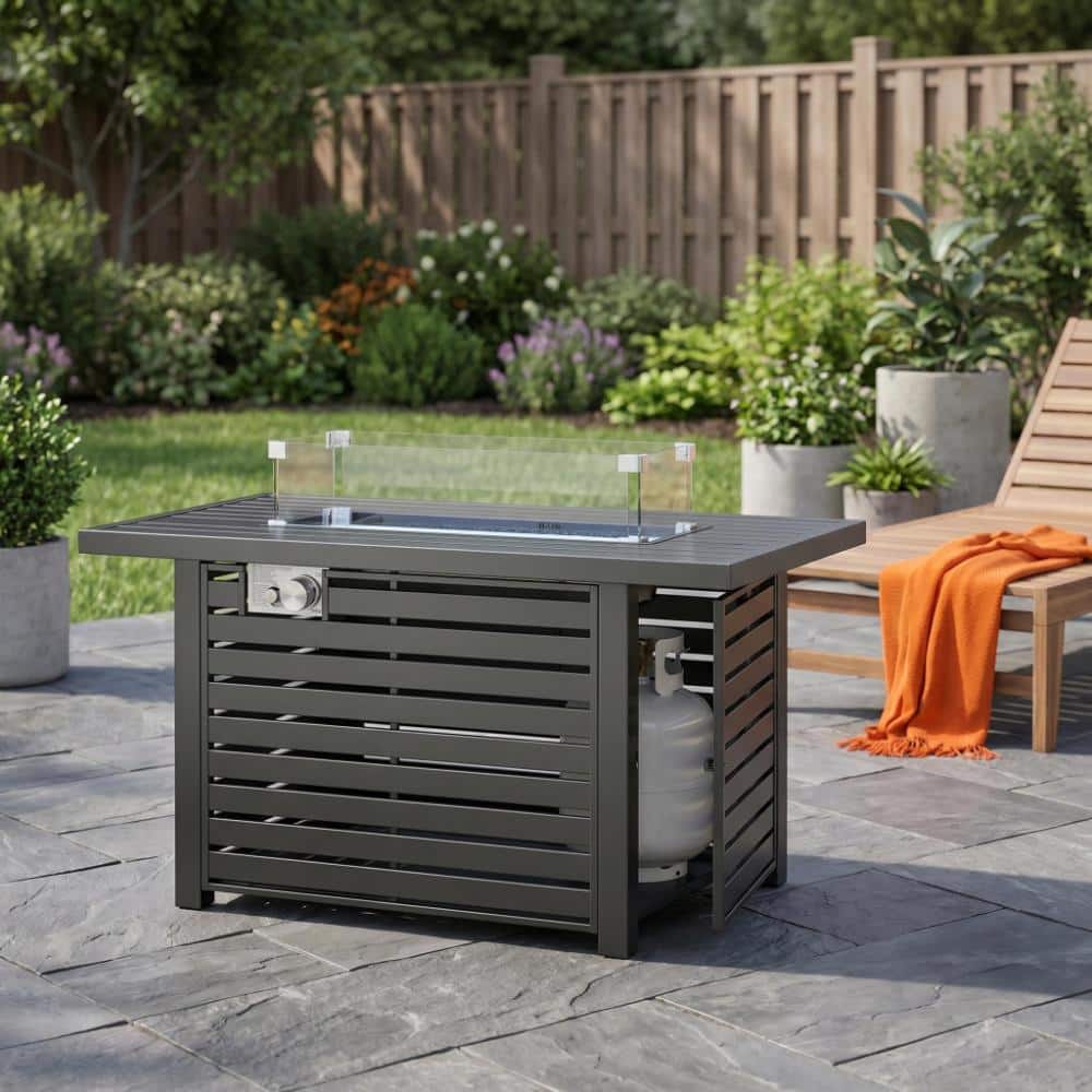 24 in. Outdoor Steel Propane Fire Pit Table with Cover price history on PriceWatchPro