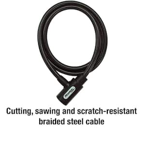 Bike Lock Cable with Key, 5 ft. Long
