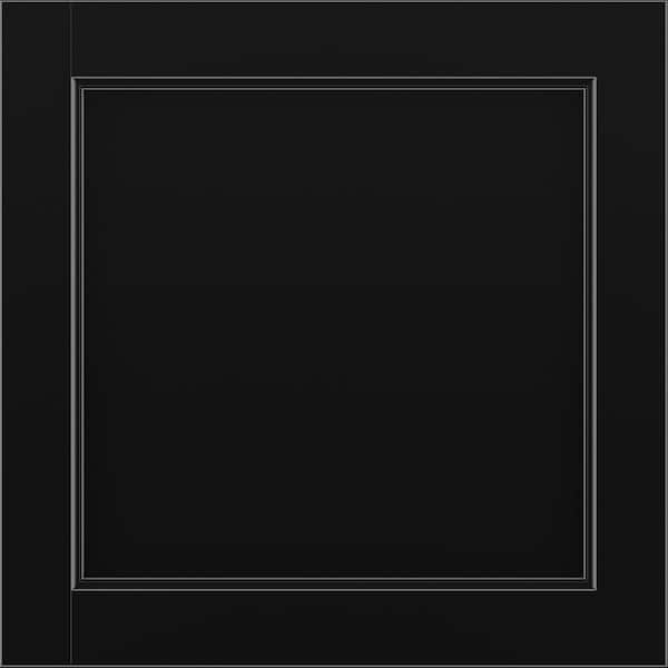American Woodmark Adelaide 11 9/16-in. W x 3/4-in. D x 11 1/2-in. H in Painted Black Cabinet Door Sample