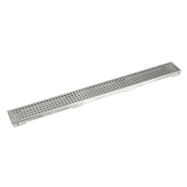 Neodrain 24 Inch Rectangular Linear Shower Drain with Brick Pattern Grate,  Brushed 304 Stainless Steel Bathroom Floor Drain,Shower Floor Drain