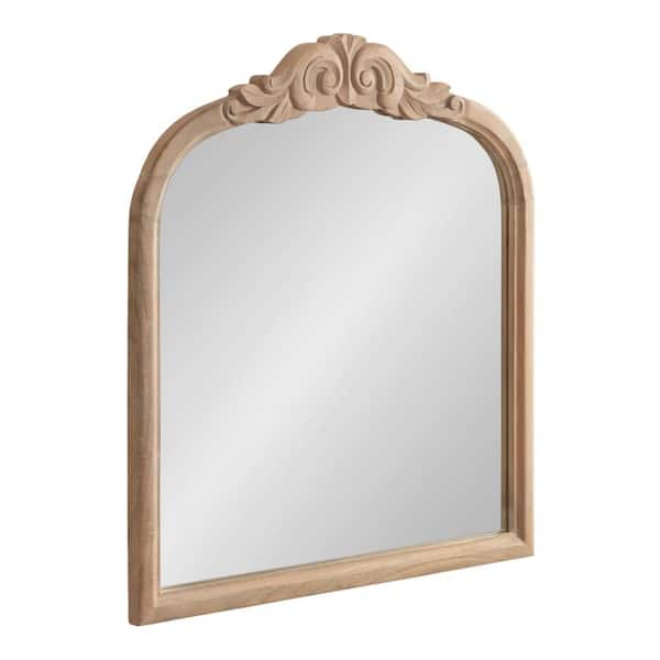 Arendahl Natural Brown 28 in. W x 30 in. H Arch Wood Wall Mirror