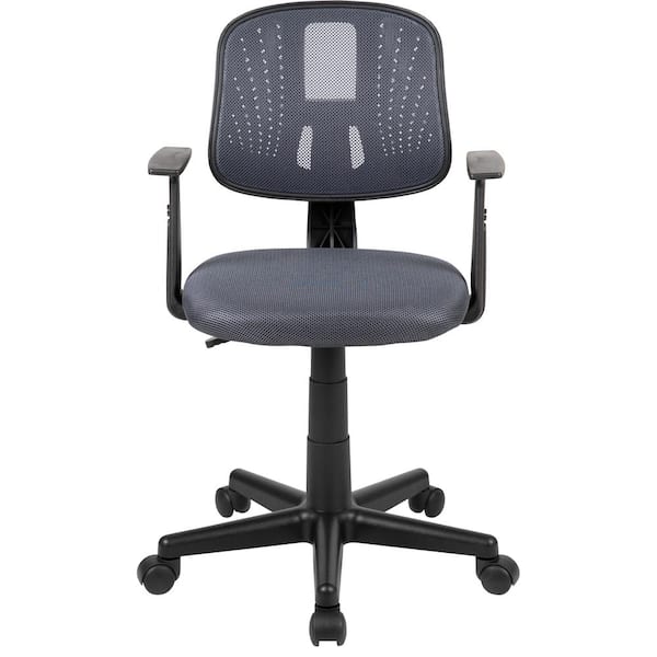 Basics Padded Office Desk Chair with Armrests, Adjustable Height and  360