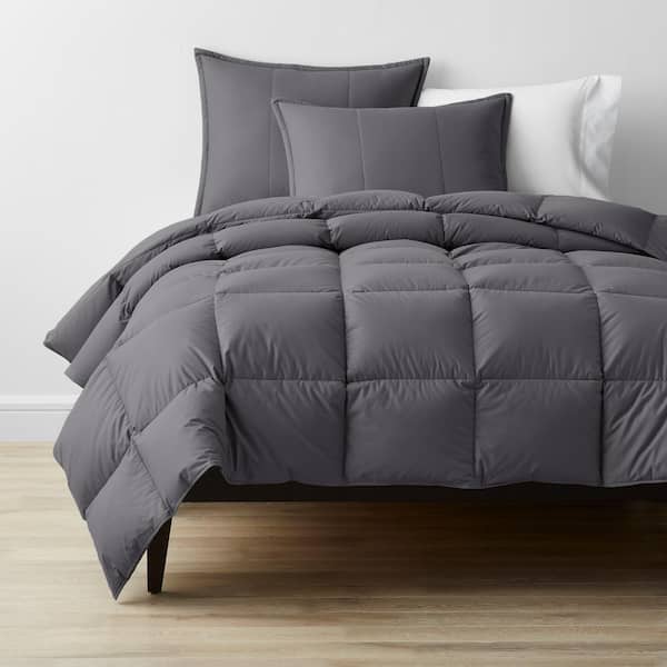 The Company Store LaCrosse LoftAIRE Extra Warmth Pewter Recycled Fill Twin Down Comforter