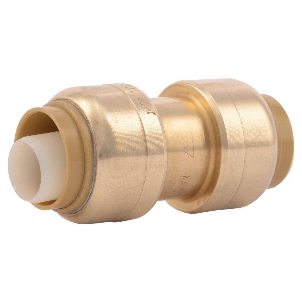 Push to Connect LF Brass Slip Couplings Push-Fit 10 1/2" Sharkbite Style 