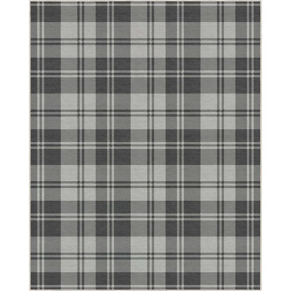 Dark Grey 7 ft. 7 in. x 9 ft. 10 in. Apollo Plaid Farmhouse Geometric Area Rug price history on PriceWatchPro