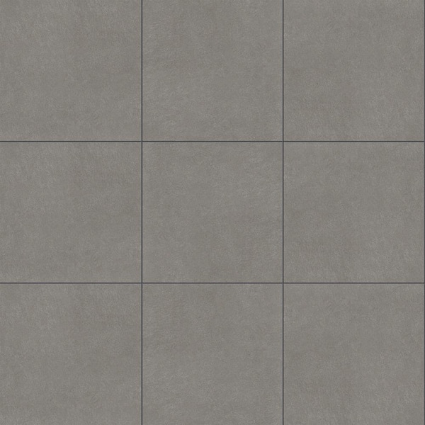 CERAMIX Gray Concrete 36 in. W x 36 in. L Loose Lay Waterproof 
